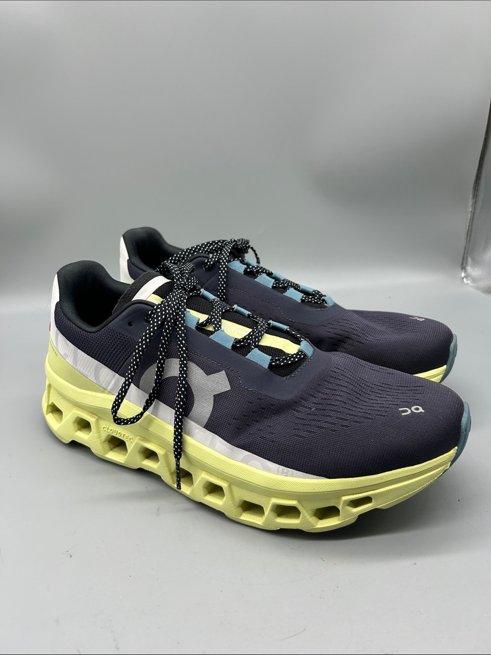 On Cloud Cloudmonster Mens Sz 12 Iron Hay Gray Athletic Running Shoes